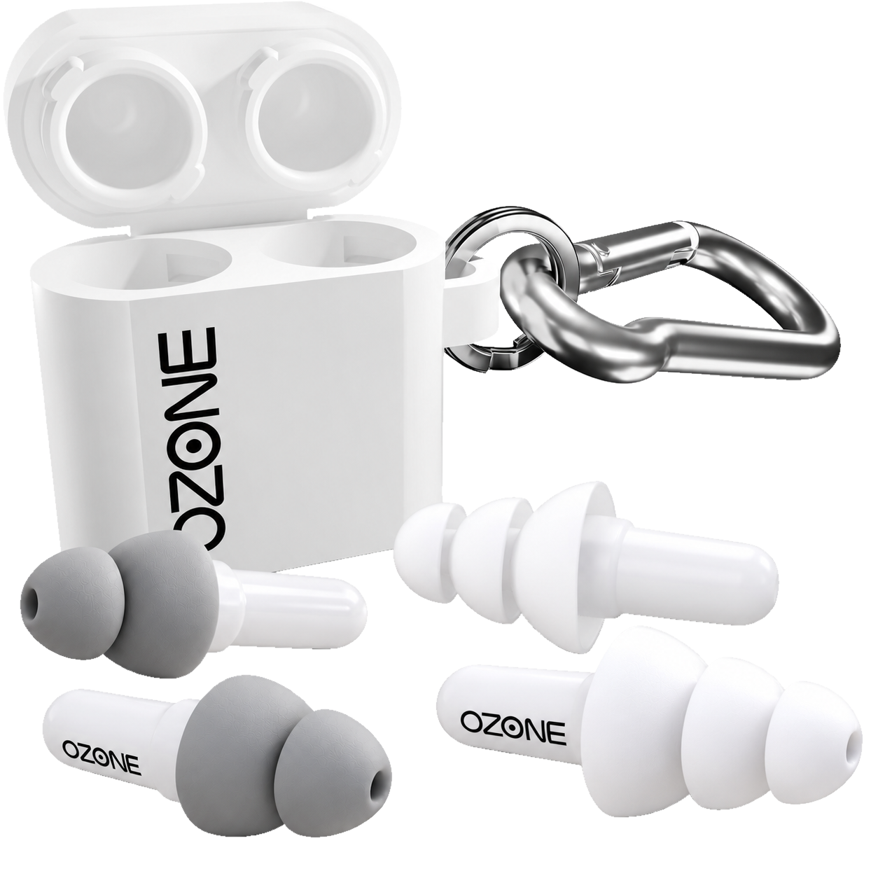 Ozone Audio Lite earplugs, Gray and White two-size option